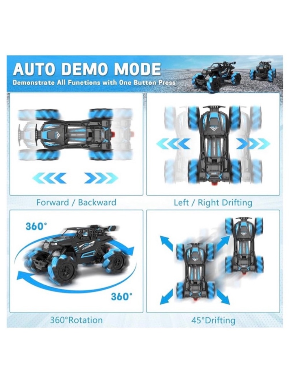🆕 - Remote Control Car, 2.4GHz RC Stunt Car, 360 Rotation. Red - Picture 8 of 8